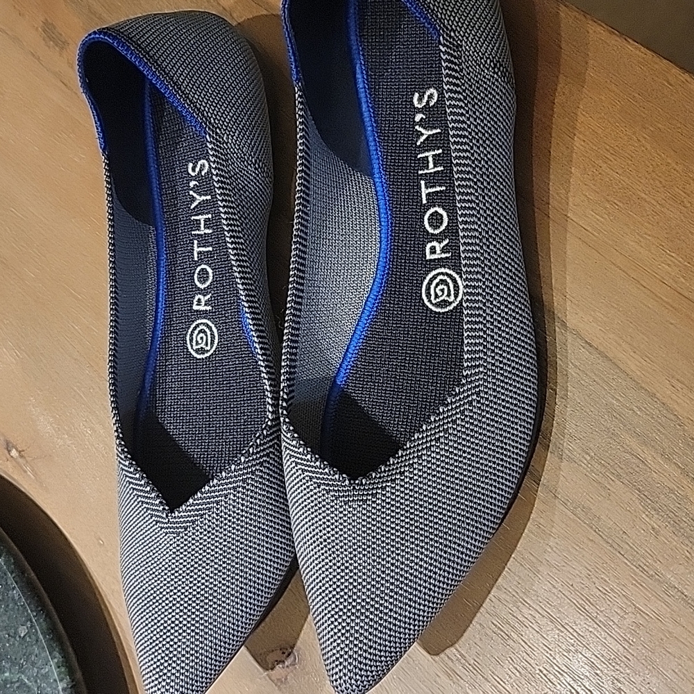 Rothy's The Point, Size 9, Cloud Grey Birdseye